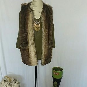 Lucky Brand fur vest XS- S